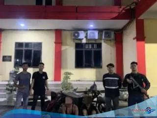 Tiga Orang Pria Diringkus Tim Macan Polres Pelabuhan Belawan Saat Melakukan Patroli Rutin Dini Hari